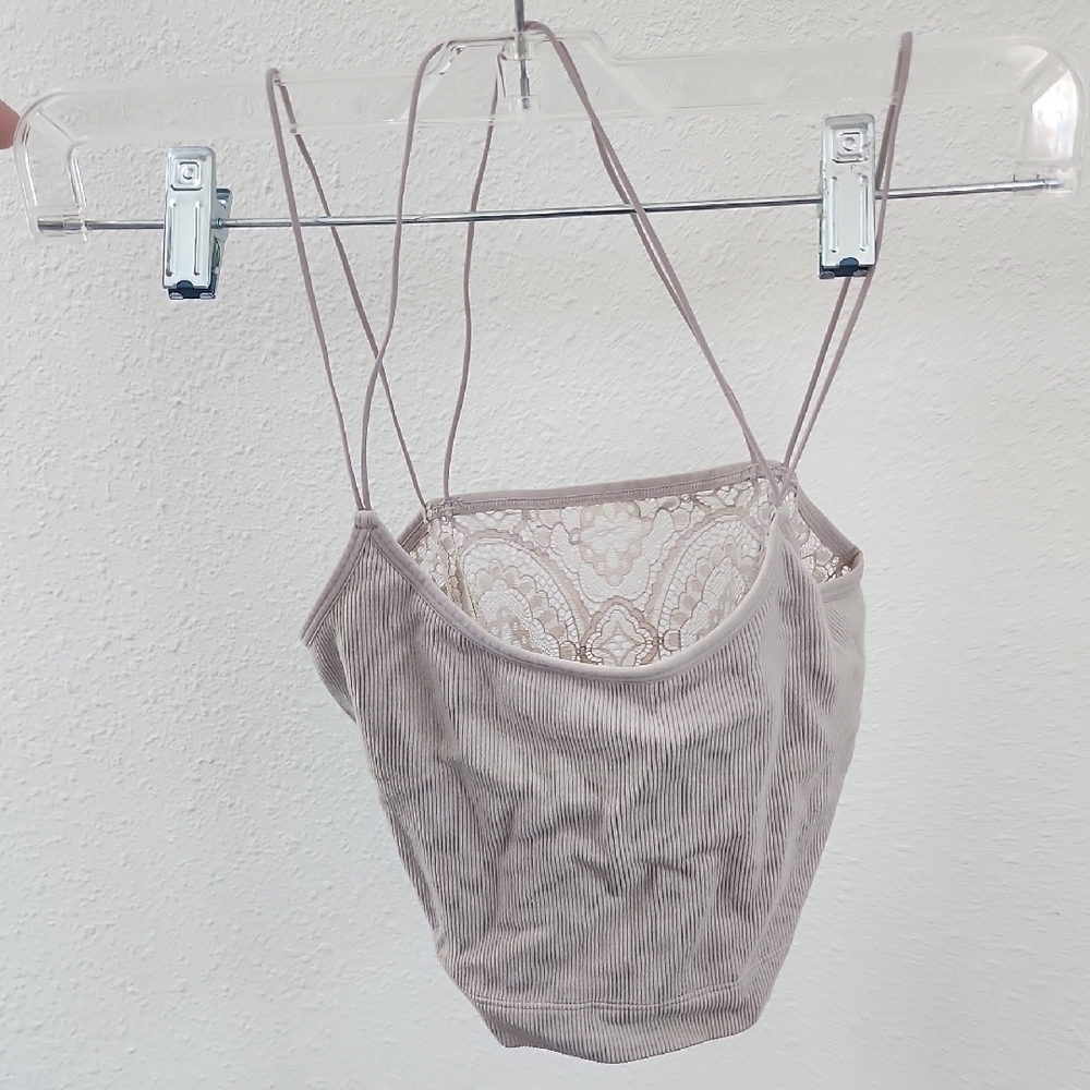 Aritzia Tan Lace Bandeau Intimates